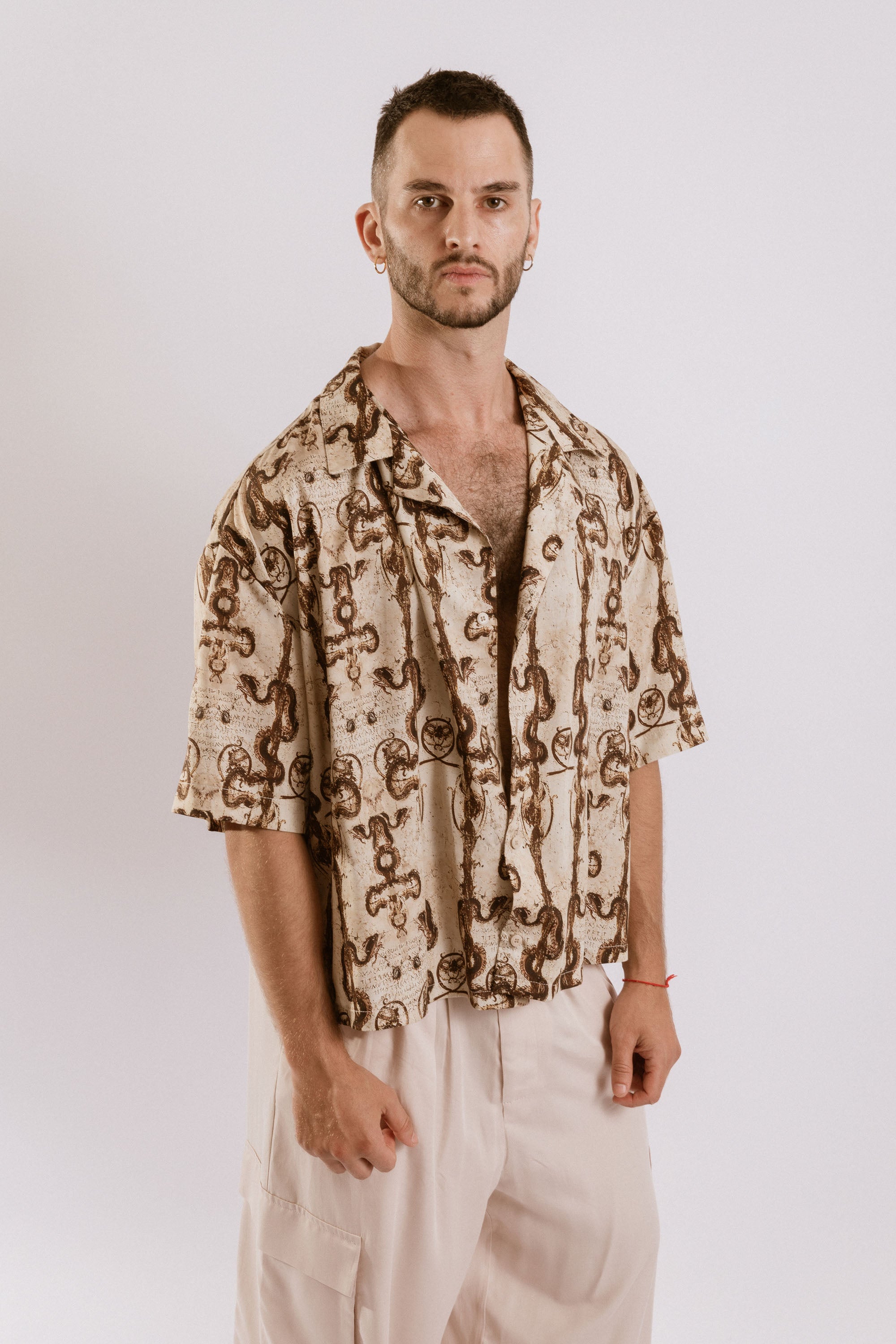 Artemisia Camp Collar Shirt - Red Kundalini