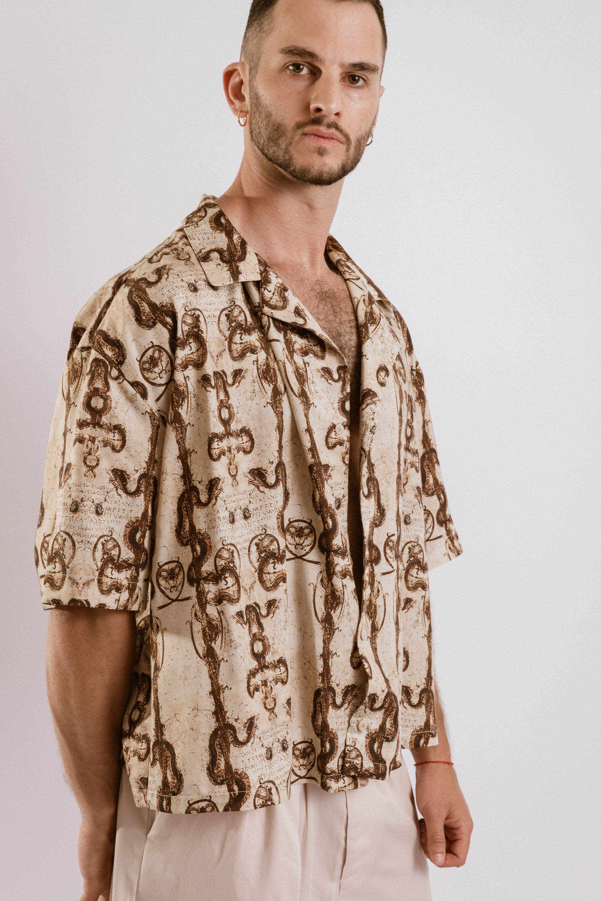 Artemisia Camp Collar Shirt - Red Kundalini