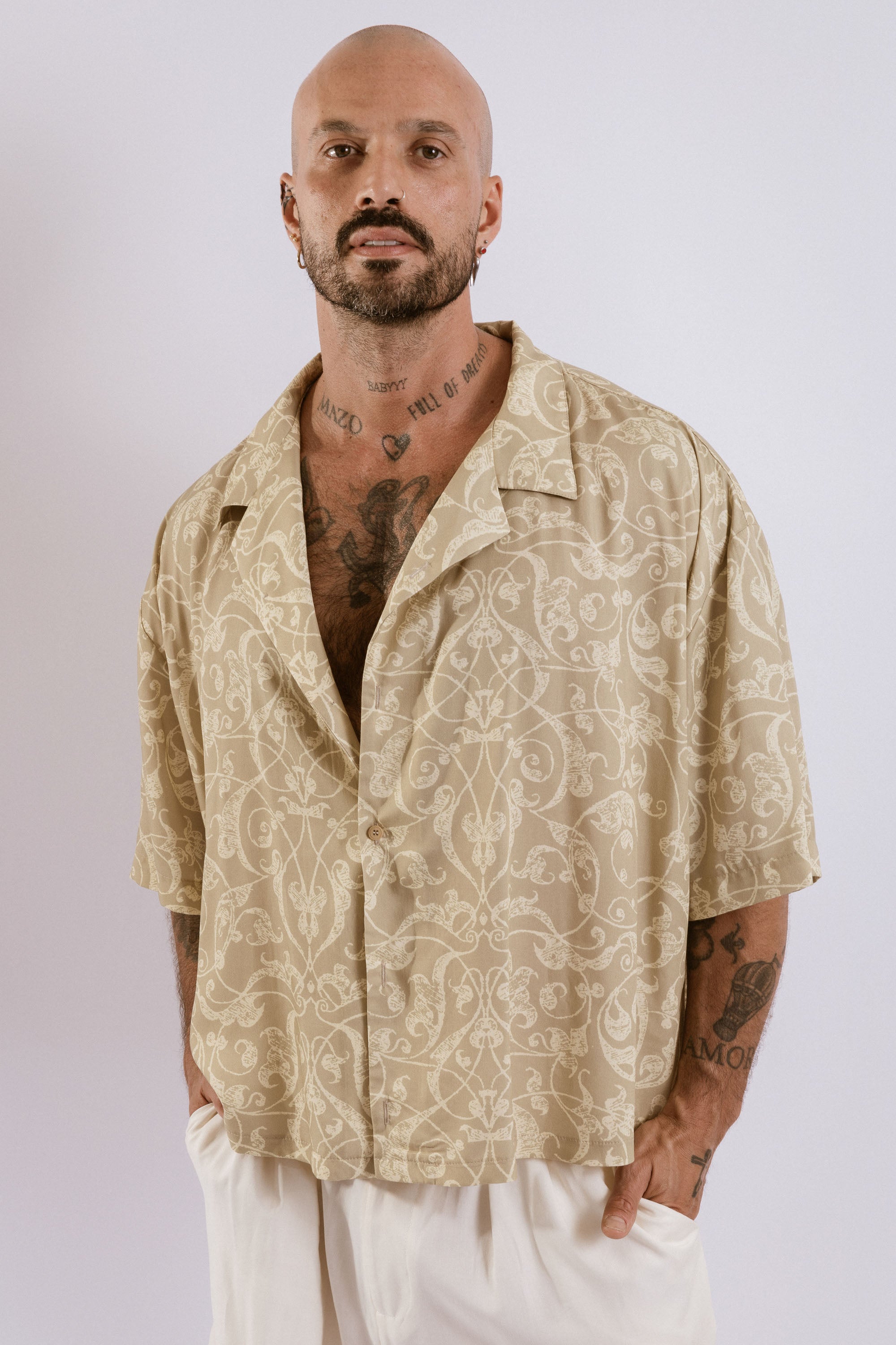 Artemisia Camp Collar Shirt - Light Arabesque